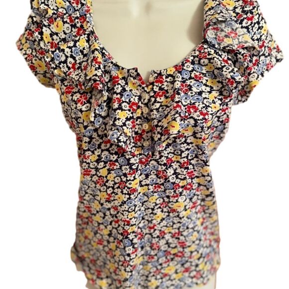 LAUREN by Ralph Lauren floral blouse size PXS - Picture 1 of 5
